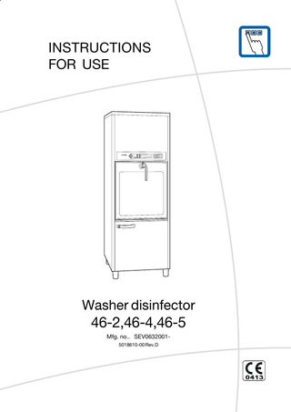 GETINGE 46 series Instructions for Use Rev D