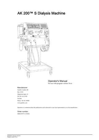 AK200S Operators Manual 10.xx April 2010