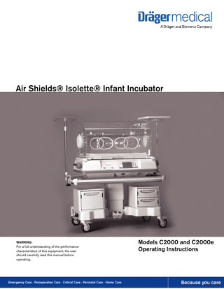 Air Shields Isolette C2000 and C2000e Instructions for Use Rev 3 Oct 2006