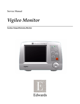 Vigileo Monitor Service Manual Feb 2008