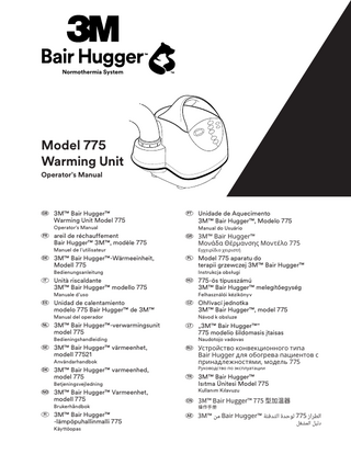 3M Bair Hugger  Model 775 Operators Manual