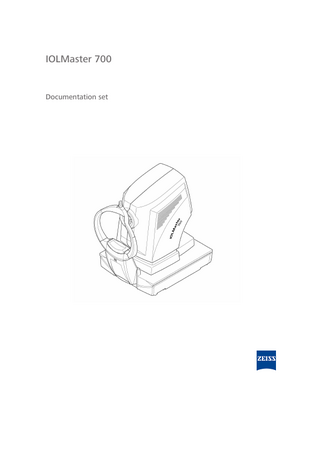 IOLMaster 700 Documentation Set June 2018