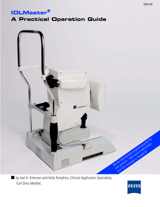 IOLMaster A Practical Operators Guide Sw Ver 5.01 Rev A June 2007