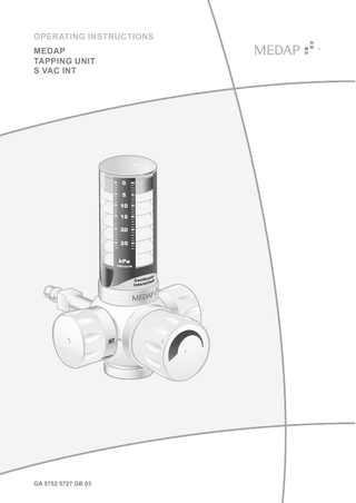 MEDAP Tapping Unit S Vac Int Operating Instructions Ver 03 July 2020