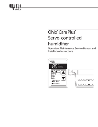 Care Plus Humidifier Operation, Maintenance, Service Manual Rev 101