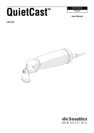 CSP 201 Quiet Cast Saw User Manual Ver 10.0 