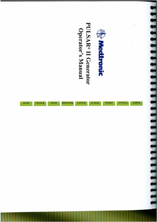 PULSAR II Generator Operators Manual Rev A Aug 2012