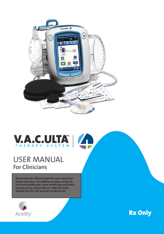 V.A.C.ULTRA User Manual for Clinicians Rev A