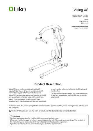 Viking XS Instruction Guide Oct 2007