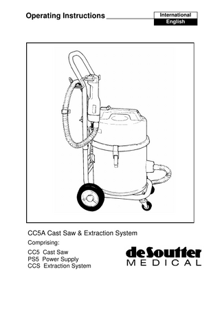 CC5A Cast Saw and Extraction System Operating Instructions Ver 7.6