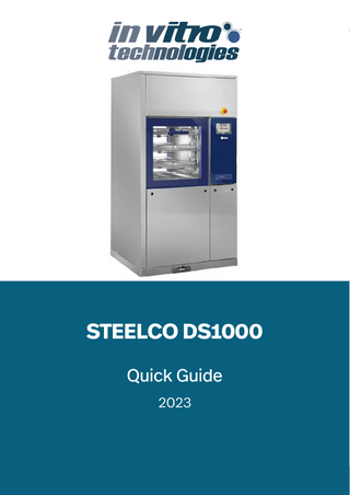 Version: 04072023-1  STEELCO DS1000 Quick Guide 2023  1  