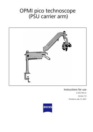 OPMI pico technoscope Instructions for Use Version 1.0 July 2021