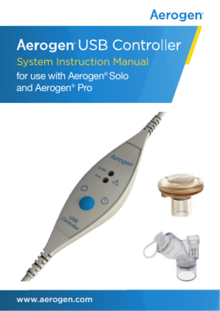 Aerogen USB Controller Sytem Instruction Manual Rev F