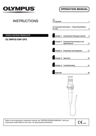 ENF-GP2 RHINO-LARYNGO VIDEOSCOPE Operation Manual July 2019