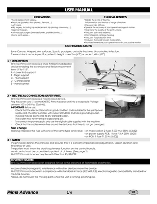Prima Advance User Manual