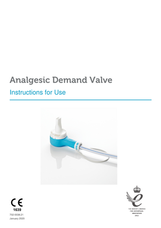 Analgesic Demand Valve Instructions for Use Jan 2020