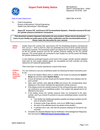 Aisys CS2 Urgent Safety Notice Sept 2022 #34129