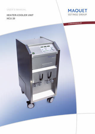 HCU 20 HEATER-COOLER UNIT Users Manual ver 1.10