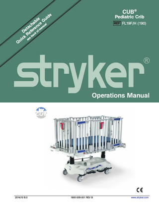 Ref FL19F-H CUB Pediatric Crib Operations Manual Rev B Oct 2014