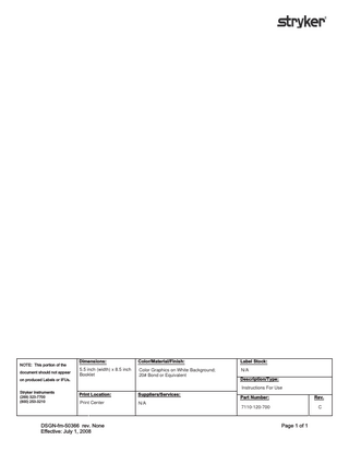 Universal Battery Charger Ref 7110-120-000 Instructions for Use Rev C July 2008