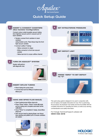 Aquilex Fluid Control Quick Setup Guide