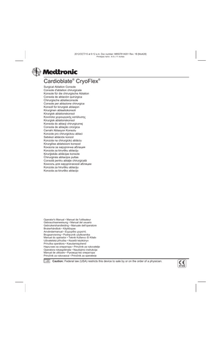 Cardioblate CryoFlex Operators Manual Rev 1B