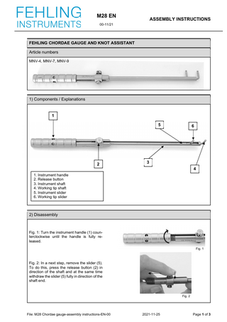 CHORDAE Gauge and Knor Assistant Assembly Instructions 