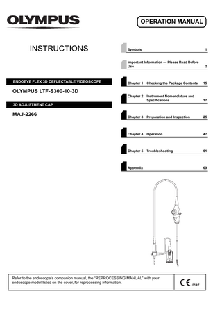 LFT-S300-10-3D ENDOEYE FLEX 3D DEFLECTABLE VIDEOSCOPE Operation Manual