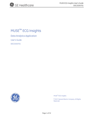 MUSE ECG Insights Users Guide