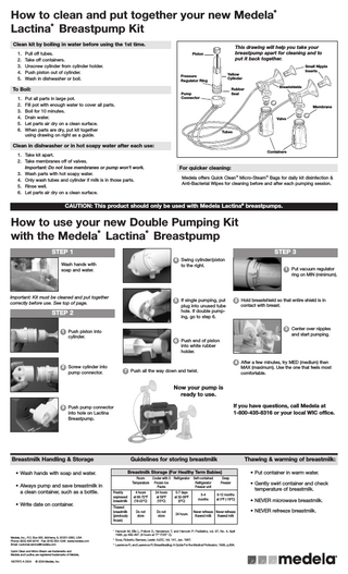 LACTINA Cleaning and Assembly Guide Rev a March 2004