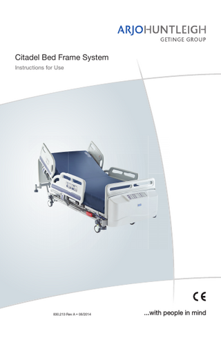 Citadel Bed Frame System Instruction for Use Rev A Aug 2014