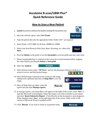 B Scan Plus Quick Reference Guide