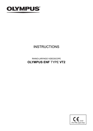 ENF-VT2  RHINO-LARYNGO VIDEOSCOPE  Instructions   July 2019