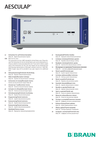 Eddy 3D Digital Documentation System Instructions For Use-Technical Description V 6.0 Sept 2021