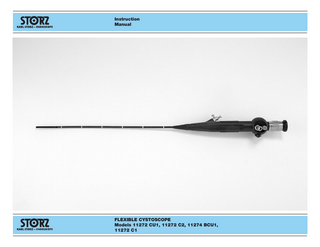 Instruction Manual  FLEXIBLE CYSTOSCOPE Models 11272 CU1, 11272 C2, 11274 BCU1, 11272 C1  