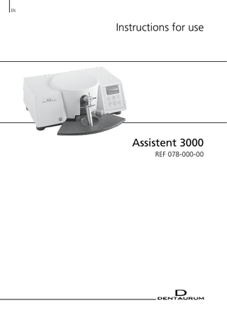 Assistent 3000 Instruction for Use April 2023