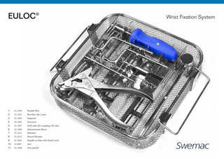 Euloc Wrist Fixation System Tray Layout 