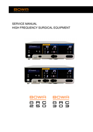 BOWA ARC 250 and 303 Service Manual Ver 2.2 Oct 2013