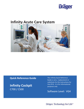 Infinity Cockpit C700 and C500 Quick Reference Guide sw VG4