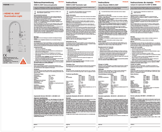 HEINE HL 5000 Universal Instructions May 2012