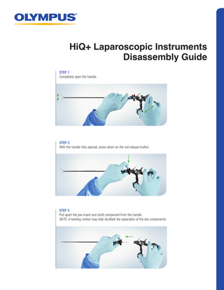 HiQ+ Laparoscopic Instruments Disassembly Guide