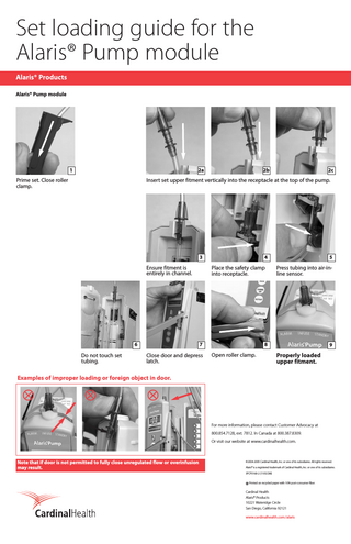 Pump Module Set Loading Guide