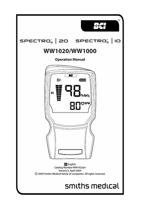 SPECTRO2 Model 20 and 10 Operation Manual Ver 0 April 2009