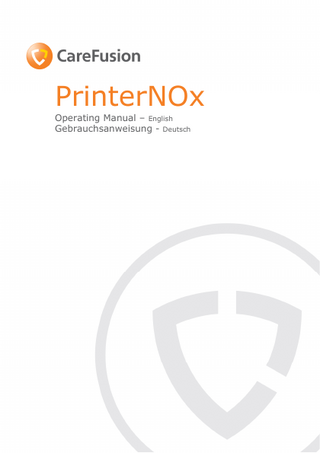 CareFusion PrinterNOx Operating Manual Issue 1.0 Feb 2010