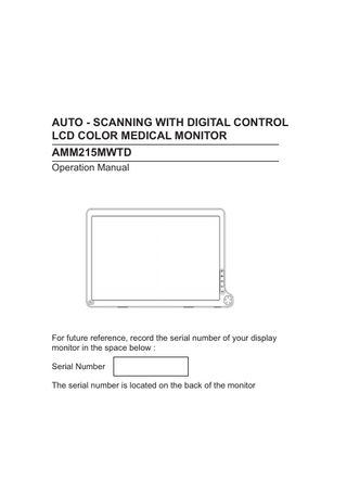 AMM215MWTD Operation Manual Rev A