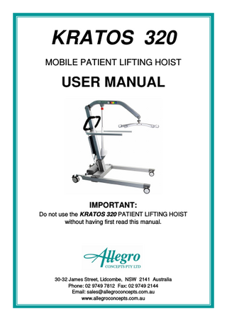 KRATOS 320 User Manual received July 2014