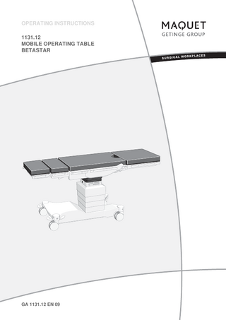 BETASTAR 1131.12 Operating Instructions V09.03 May 2011