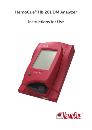 HemoCue® Hb 201 DM Analyzer Instructions for Use  