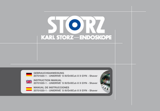 2  Inhalt  Table of contents  Contenido del manual  8	Betriebsmodus konfigurieren...23 8. 1 DrillCut-X II GYN ...23 8. 2 Montage Instrument...25 9	Instandhaltung...27 9. 1 Sicherungswechsel...27 Reinigung, Desinfektion und Sterilisation...28 9. 2 9. 3 Wartung und Sicherheitsüberprüfung...29 9. 3. 1 Wartung...29 9. 3. 2 Sicherheitsüberprüfung...29 9. 4 Instandsetzung...31 9. 5 Entsorgung...31 9. 6 Reparaturprogramm...32 9. 7 Wichtige Hinweise...32 9. 8 Verantwortlichkeit...33 9. 9 Garantie...33 10	Technische Beschreibung...34 10. 1 Allgemein...34 10. 2 Fehlertabelle UNIDRIVE®. ...35 10. 3 Fehlersuche...38 10. 4 Technische Daten...39 10. 5 Normenkonformität . ...40 10. 6 Richtlinienkonformität...40 10. 7 Technische Unterlagen...41 10. 8 Blockschaltbild...42 11	Ersatzteile, empfohlenes Zubehör...43 11. 1 Ersatzteile...43 11. 2 Empfohlenes Zubehör...44 12	Anhang...45 12. 1 Reinigungs- und Desinfektionsmittel...45 12. 1. 1 Manuelle Aufbereitung...45 12. 1. 2 Maschinelle Aufbereitung...47 12. 2 Hinweise zur elektromagnetischen ­Verträglichkeit (EMV)...49 13 Garantiekarte...64 14	Niederlassungen...67  8	Configuring the operating mode...23 8.1 DrillCut-X II GYN ...23 8.2 Assembly of instrument...25 9	Service and repair...27 9.1 Fuse replacement...27 9.2 Cleaning, disinfection, and sterilization...28 9.3 Maintenance and safety check...29 9.3.1 Maintenance...29 9.3.2 Safety check...29 9.4 Service and repair...31 9.5 Disposal...31 9.6 Repair program...32 9.7 Important information...32 9.8 Limitation of liability...33 9.9 Warranty policy...33 10	Technical description...34 10.1 General...34 10.2 UNIDRIVE® troubleshooting table...36 10.3 Troubleshooting...38 10.4 Technical data...39 10.5 Standard compliance ...40 10.6 Directive compliance...40 10.7 Technical documentation...41 10.8 Block diagram...42 11	Spare parts, recommended accessories...43 11.1 Spare parts...43 11.2 Recommended accessories...44 12	Appendix...45 12.1 Cleaning agents and disinfectants...45 12.1.1 Manual preparation...45 12.1.2 Machine preparation...47 12.2 Electromagnetic Compatibility (EMC) information...49 13	Warranty card...64 14	Subsidiaries...67  8	Configurar el modo de servicio...23 8.1 DrillCUT-X II GYN ...23 8.2 Montaje del instrumento...25 9 Mantenimiento...27 9.1 Cambio de fusibles...27 9.2 Limpieza, desinfección y esterilización...28 9.3 Mantenimiento y control técnico de seguridad...29 9.3.1 Mantenimiento...29 9.3.2 Control técnico de seguridad...29 9.4 Reparaciones...31 9.5 Gestión de desecho...31 9.6 Programa de reparaciones...32 9.7 Observaciones importantes...32 9.8 Responsabilidad...33 9.9 Garantía...33 10 Descripciones técnicas...34 10.1 Indicaciones generales...34 10.2 Tabla de errores UNIDRIVE®...37 10.3 Localización de errores...38 10.4 Datos técnicos...39 10.5 Conformidad con las normas ...40 10.6 Conformidad con la directiva...40 10.7 Documentación técnica...41 10.8 Diagrama funcional...42 11 Piezas de repuesto, accesorios recomendados...43 11.1 Piezas de repuesto...43 11.2 Accesorios recomendados...44 12	Anexo...45 12.1 Productos de limpieza y desinfección...45 12.1.1 Preparación manual...45 12.1.2 Preparación mecánica...47 12.2 Indicaciones sobre compatibilidad electromagnética (CEM)...49 13	Tarjeta de garantía...64 14 Filiales...67  