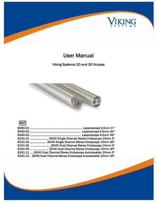 Viking Systems 8090-0x 2D and 3D Scopes User Manual Rev K